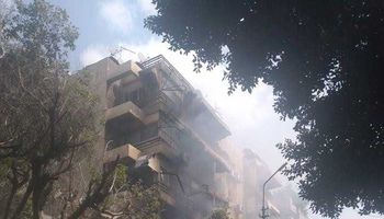 حريق بعقار سكني بمصر الجديدة