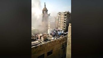 حريق هائل في معهد صقر قريش بالمعادي