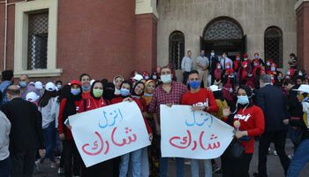 احتشاد طلاب جامعة الغسكندرية