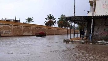 الامطار تُغرق منطقة عبد القادر بالإسكندرية