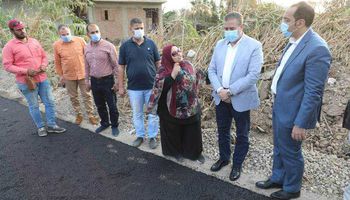 رصف طريق شبين الكوم الباجور 