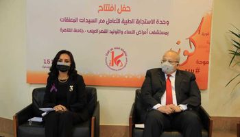 محمد عثمان الخشت خلال افتتاح وحدة الاستجابة الطبية بالقصر العيني
