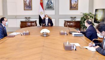 الرئيس السيسي يجتمع برئيس الوزراء ووزير المالية