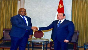 رئيس الكونغو الديمقراطي خلال زيارته الأولى لمصر 