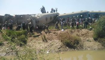 اصطدام قطارين بمركز طهطا في سوهاج
