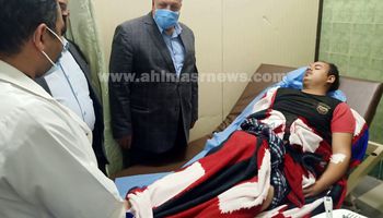 مصابى حادث قطار سوهاج بمستشفى الأيمان بأسيوط 