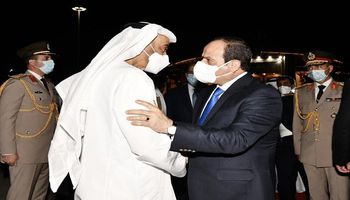  الرئيس السيسى يودع الشيخ محمد بن زايد
