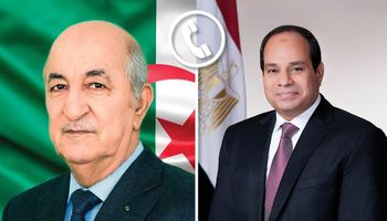 الرئيس السيسي ونظيره الجزائري 