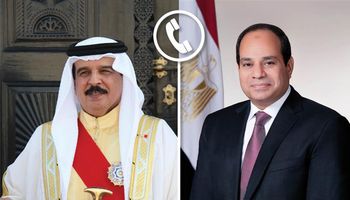 الرئيس السيسي يتلقى اتصالا هاتفيا من ملك البحرين