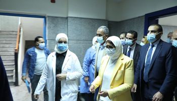 وزيرة الصحة تتابع حادث قطار طوخ