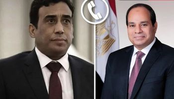  الرئيس عبد الفتاح السيسي ومحمد المنفي