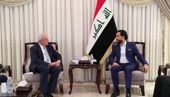 رئيس مجلس النواب العراقي يستقبل وزير الخارجية الفلسطيني