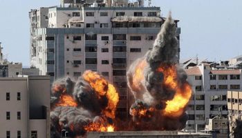 صواريخ الاحتلال الإسرائيلي على غزة