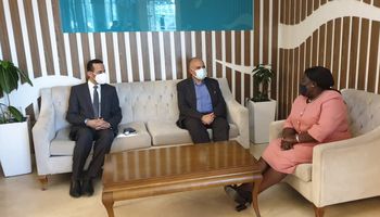 وزير الري يلتقي وزيرة الخارجية بجنوب السودان 