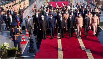 الرئيس السيسي يتقدم الجنازة العسكرية لجيهان السادات