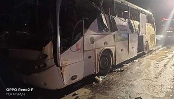 حادث انقلاب أتوبيس بطريق السويس القاهرة