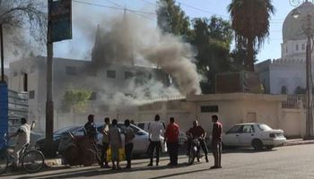 حريق  كشك كهربا داخل مسجد ناصر بقنا