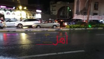 سقوط  امطار على محافظة بورسعيد