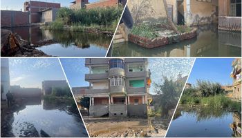 غرق قرية "ششت الأنعام" بالبحيرة في مياه الصرف الصحي