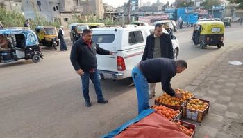 حملة لإزالة الإشغالات بشوارع مدينة الحامول تيسيرا لحركة المرور 