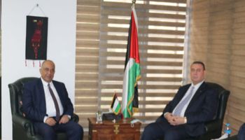 وزير العدل الفلسطيني مع السفير دياب اللوح