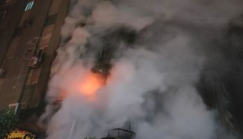 حريق في عقار سكني في مدينة نصر