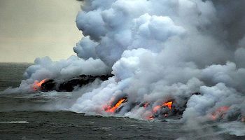  ثوران بركان تحت الماء في تونجا