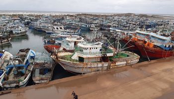 توقف حركة الملاحة في مياه البحر المتوسط بكفر الشيخ 