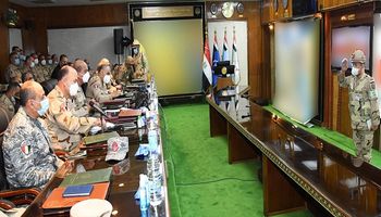 وزير الدفاع يشهد تنفيذ مشروع مراكز القيادة الإستراتيجي التعبوي المشترك ذو مستويين «سيناء - 6»