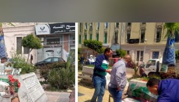  رفع الإشغالات بالحدائق العامة في الإسكندرية