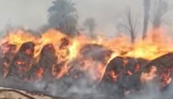 السيطرة على حريق في عصارة قصب بقرية السليمات في قنا 