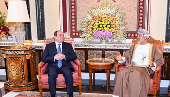 الرئيس السيسي مع سلطان عمان