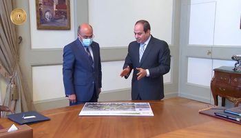 اجتماع الرئيس عبد الفتاح السيسي والمستشار عمر مروان وزير العدل