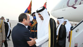 الرئيس عبد الفتاح السيسي وأمير قطر