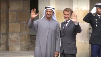 محمد بن زايد والرئيس الفرنسي