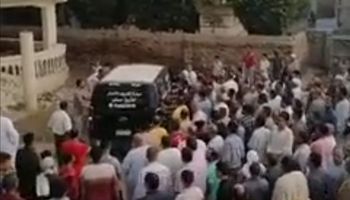 تشييع جثمان المواطن المصري سعيد صلاح قتيل امريكا 