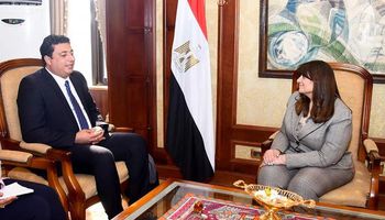 وزيرة الهجرة تلتقي أحد الخبراء المصريين بالخارج في مجال علاج السرطان