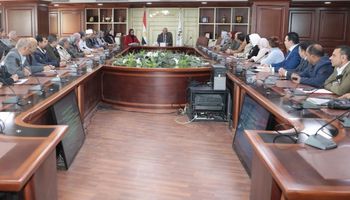 اجتماع لجنة التنمية المستدامة بمحافظة بنى سويف 