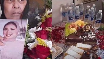 ام تحتفل بعيد ميلاد ابنتها المتوفية امام قبرها
