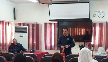 دورة تدريبية للحماية المدنية بكلية العلوم بجامعة بنى سويف 