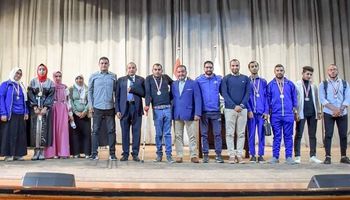 تكريم الفائزين من طلاب جامعة بني سويف 