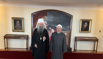 لقاء مفتي الجمهورية بطريرك الكنيسة الأرثوذكسية لصربيا