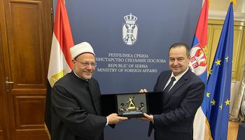 مفتي الجمهورية مع وزير الخارجية الصربي 