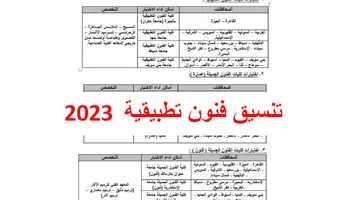 تنسيق فنون تطبيقية 2023 مرحلة ثالثة 