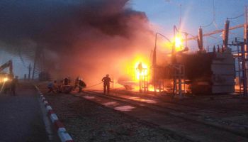 حريق في محطة كهرباء تونسية