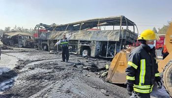حادث الطريق الصحراوي بمحافظة البحيرة 
