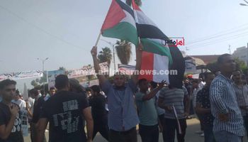 مظاهرات حاشدة لدعم فلسطين بكفر الشيخ 