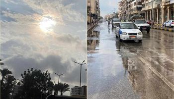 رجعت الشتوية.. أمطار غزيرة على محافظة بورسعيد رغم سطوع الشمس
