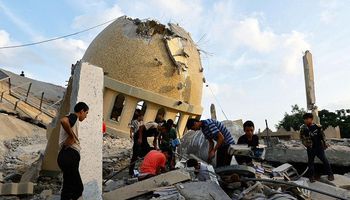 قصف مسجد في غزة