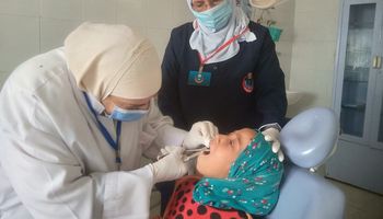 علاج  800 حالة في 7 تخصصات مجانا  ضمن  "حياة كريمة"   بقرية نصر ببنى سويف 